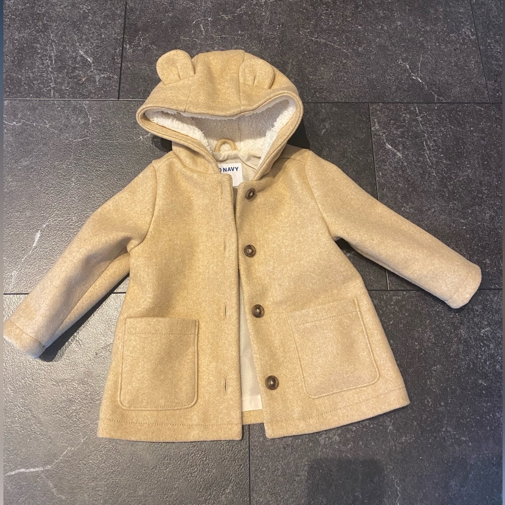 Toddler Coat with Sherpa lined hood